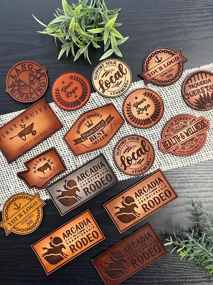 Custom leather patches made by Spirit Custom Store