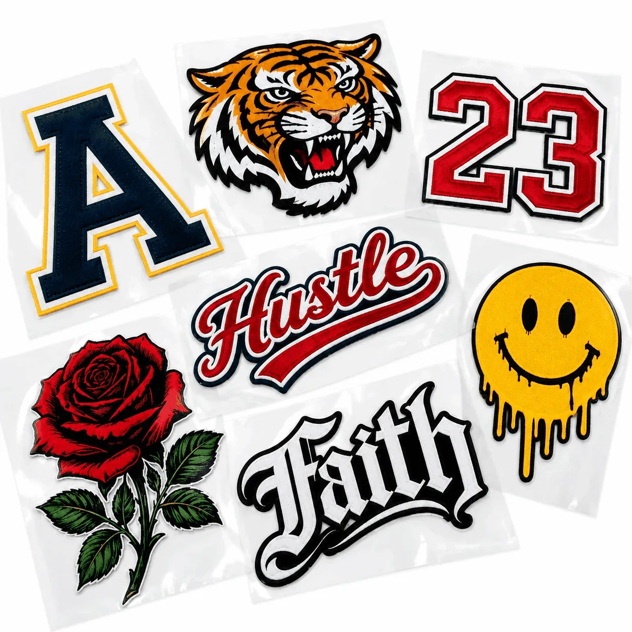 Custom dtf printed patches made by Spirit Custom Store