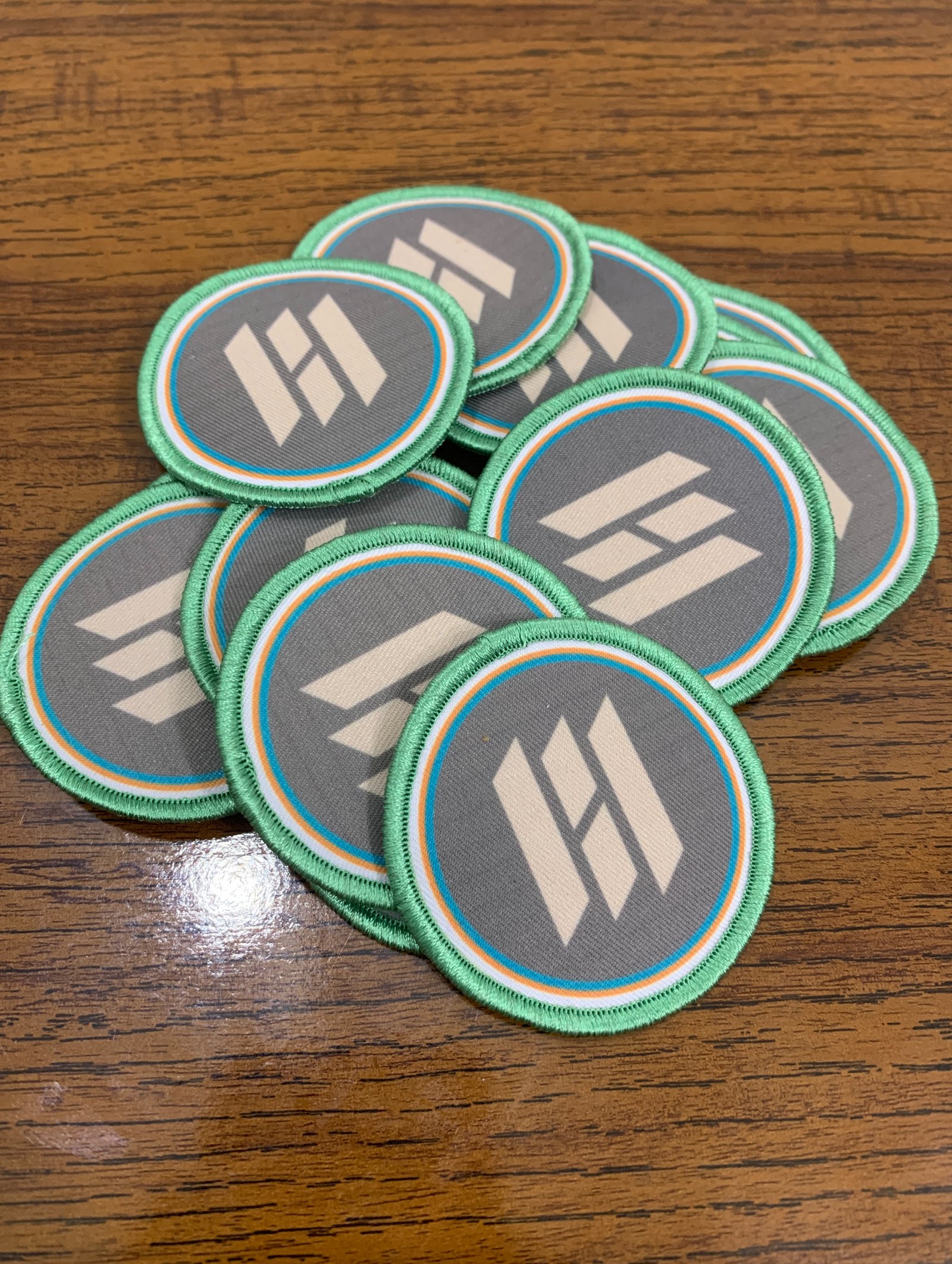 Embroidered woven round patches — Spirit Custom Store