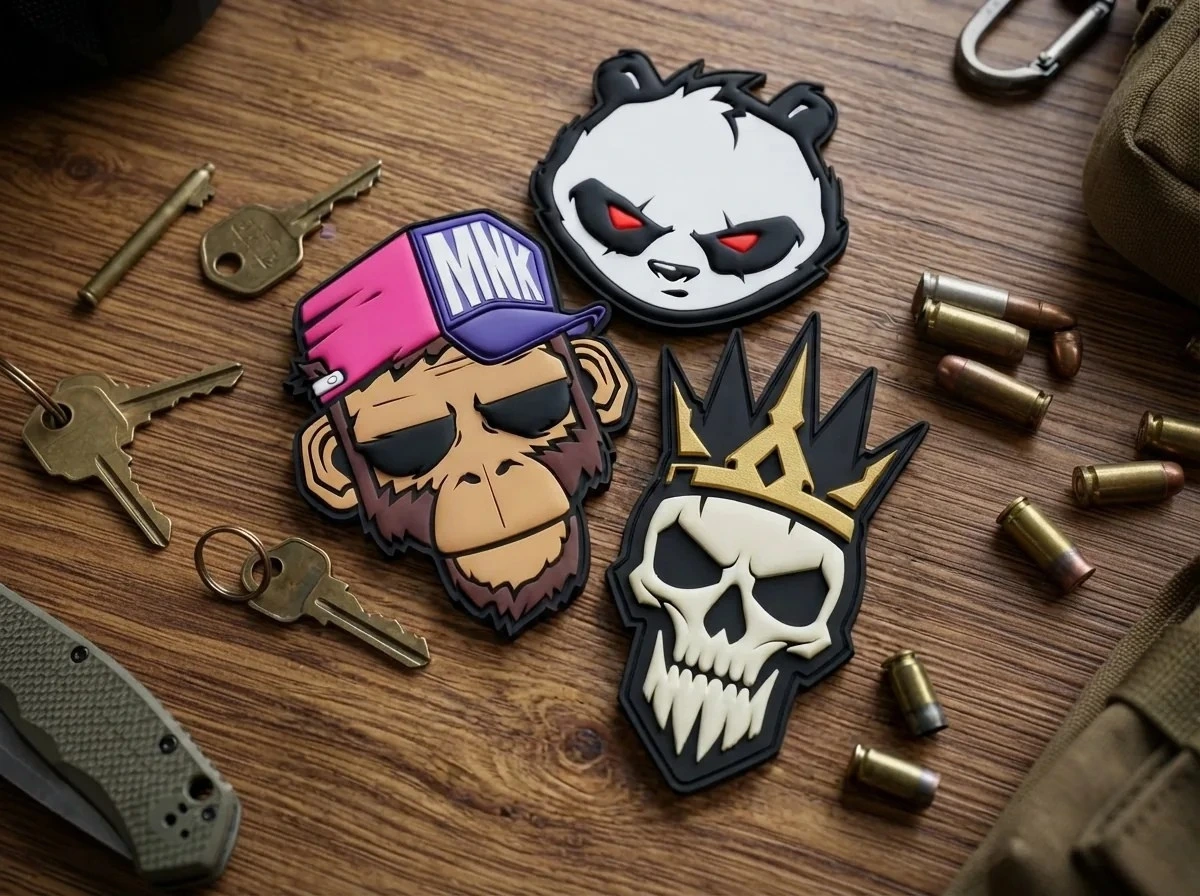 Custom pvc rubber patches made by Spirit Custom Store